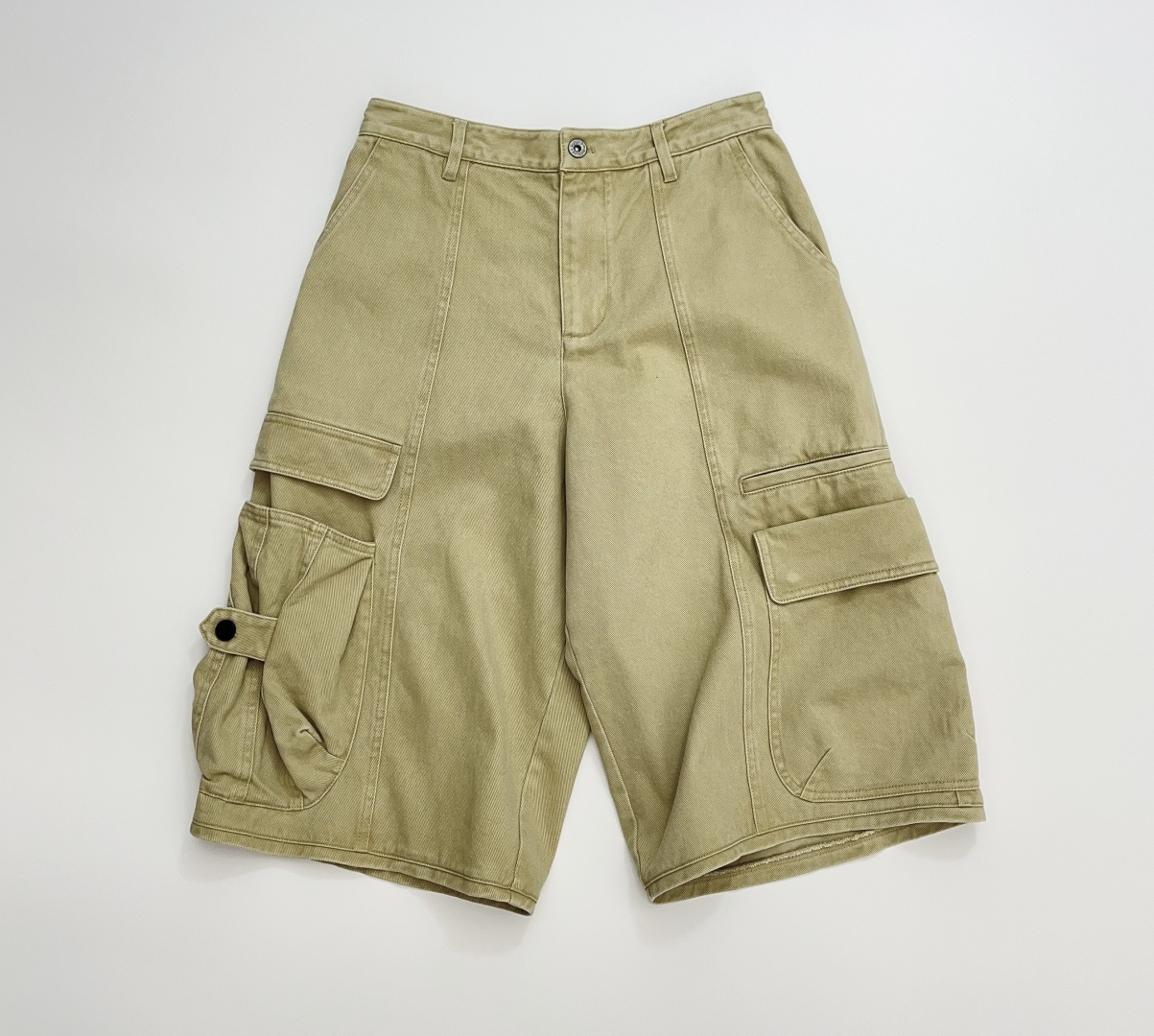 COTEMP Odyssey Denim Cargo Mid-Length Loose Wide-Leg Pants
