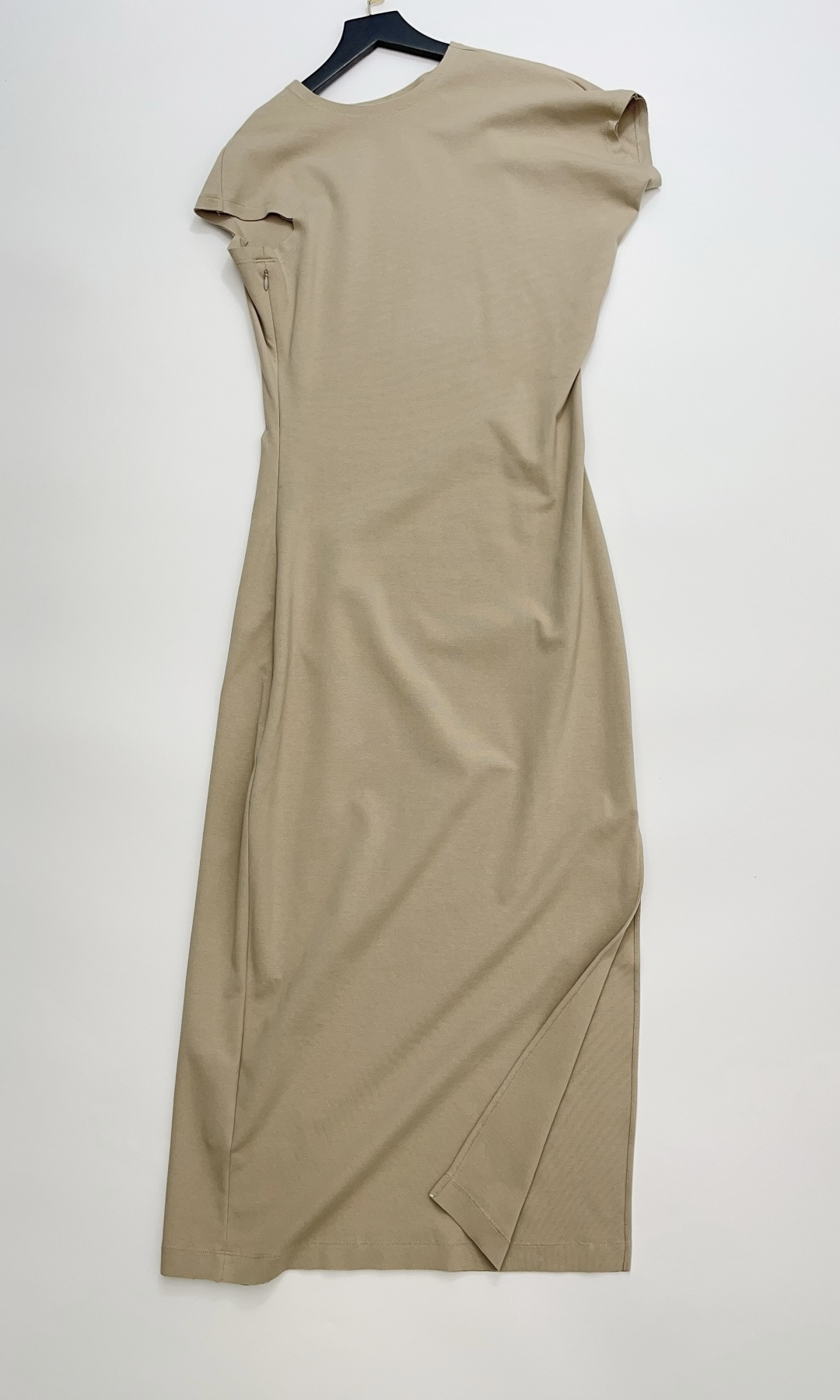 Vintage Irregular Cut French Waist-Cinching Maxi Dress