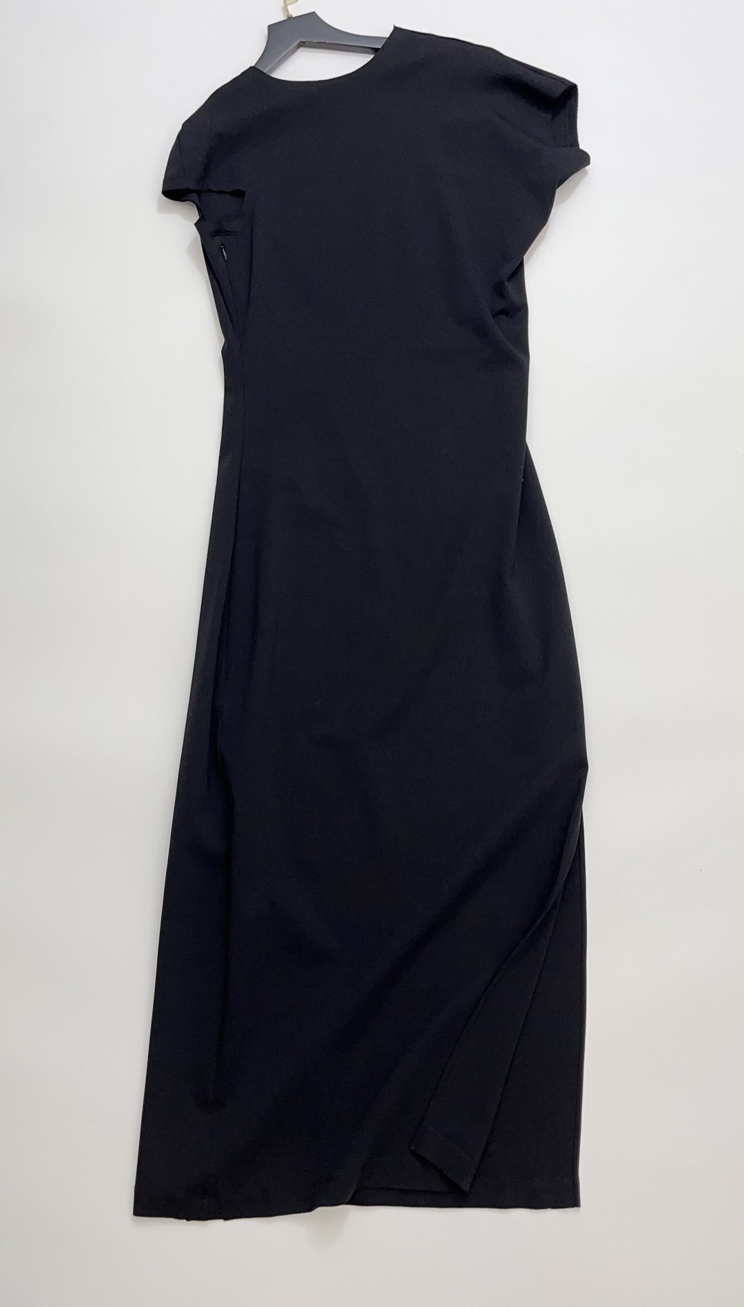 Vintage Irregular Cut French Waist-Cinching Maxi Dress