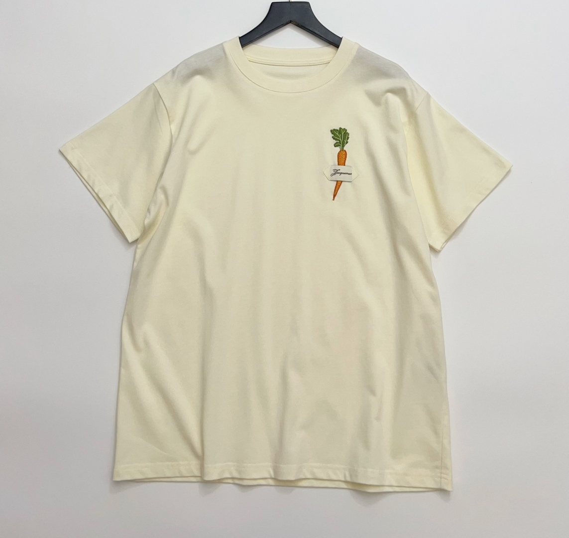 Jacquemus Whimsical Fruit Label Series Carrot Short Sleeve T-Shirt