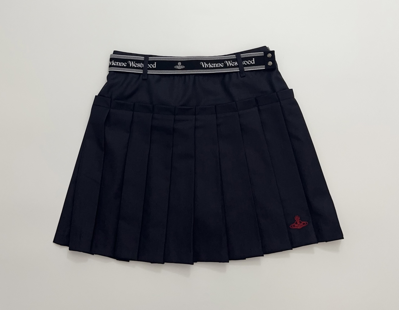 Vivienne Westwood Saturn Embroidery Pleated Mini Skirt