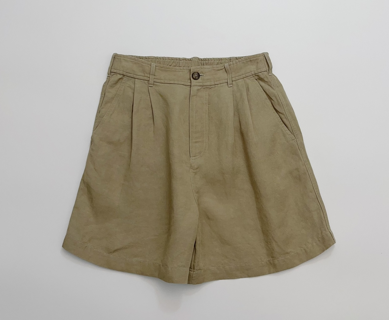Breathable Silk Linen Blend Casual Shorts