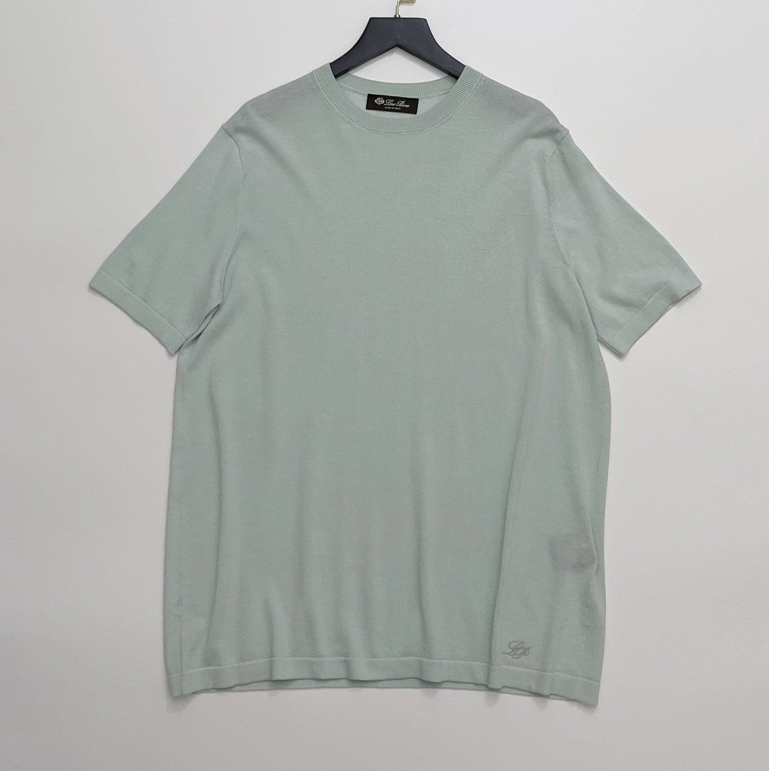 Fresh Mint Green Soft Cotton Knit Short-Sleeve T-Shirt