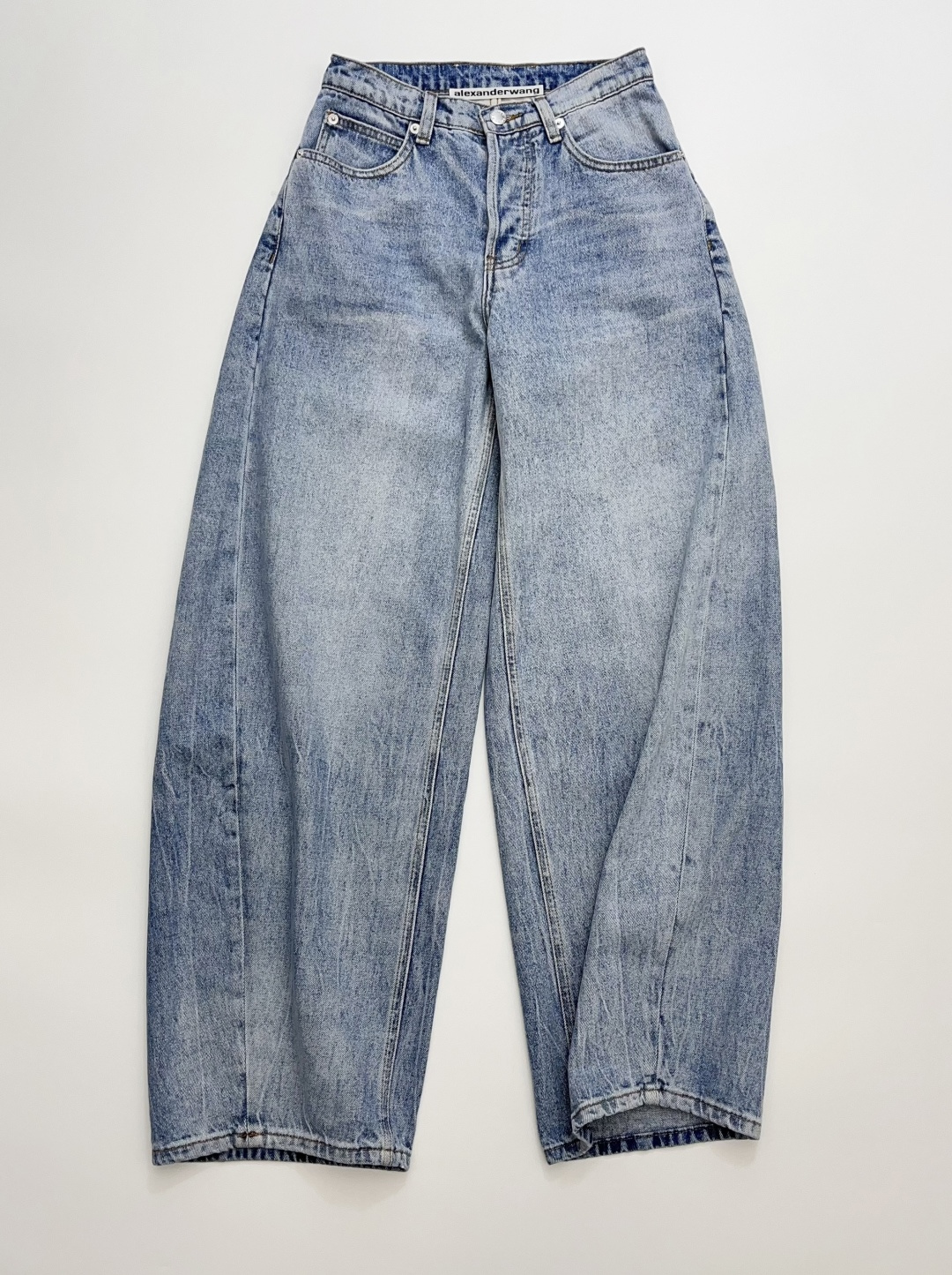 Alexander Wang Distressed Washed Light Blue Denim Jeans