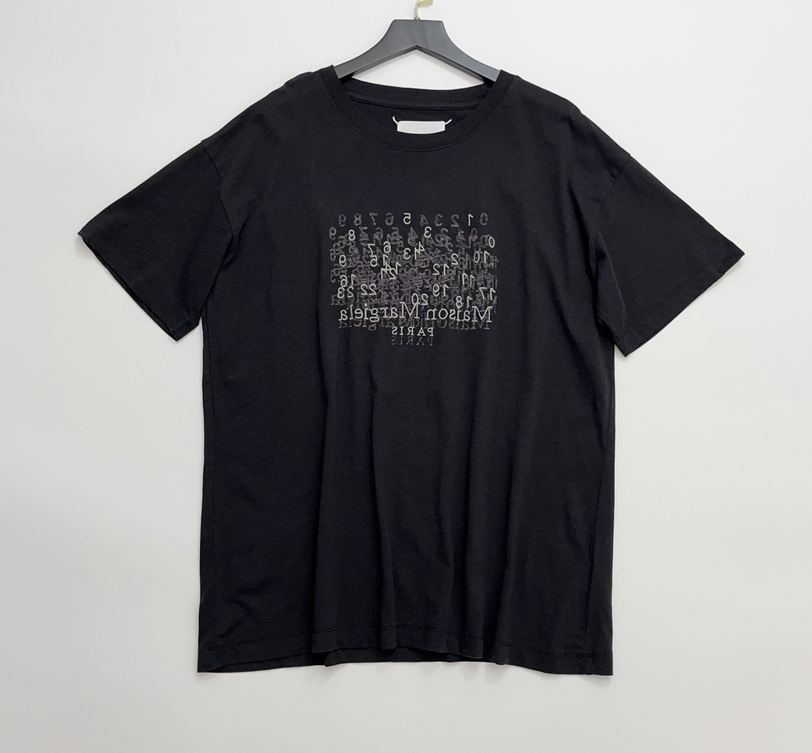 MM6 Maison Margiela Logo Embroidered Loose Short Sleeve T-Shirt Top