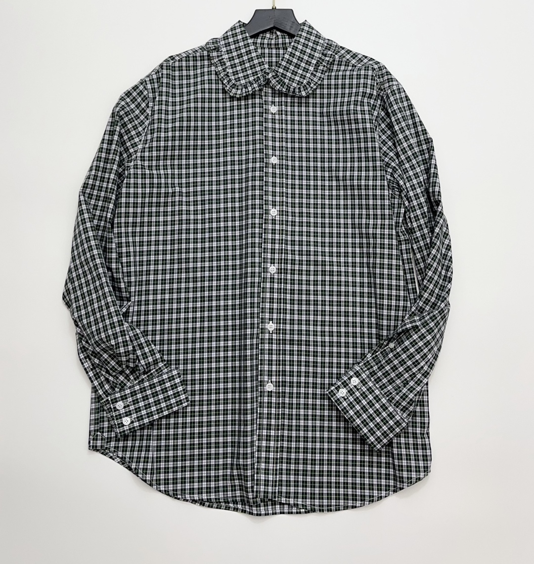 Celine Lapel Long Sleeve Plaid Fashion Shirt Top