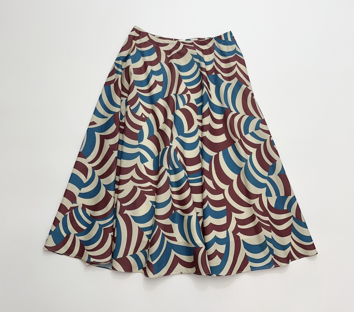 Marni Abstract Print Vintage Midi Skirt
