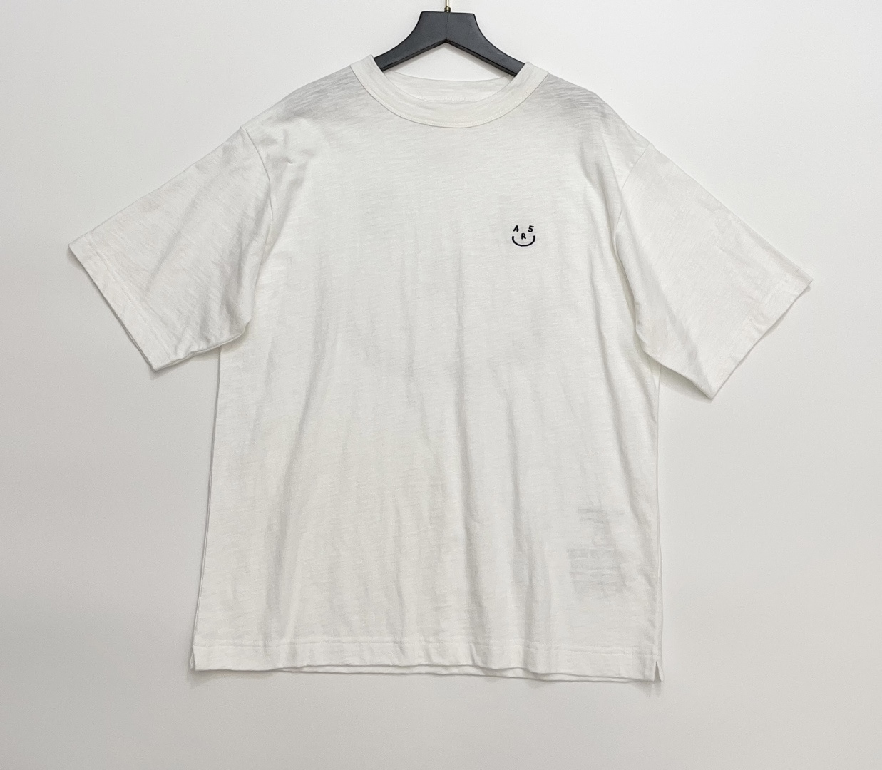 45R Embroidered Smiley Loose Short-Sleeve T-Shirt