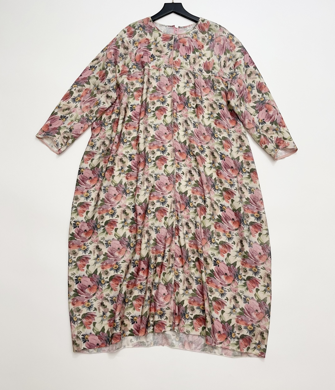Pastel Floral Print Elegant Minimalist Silhouette Dress