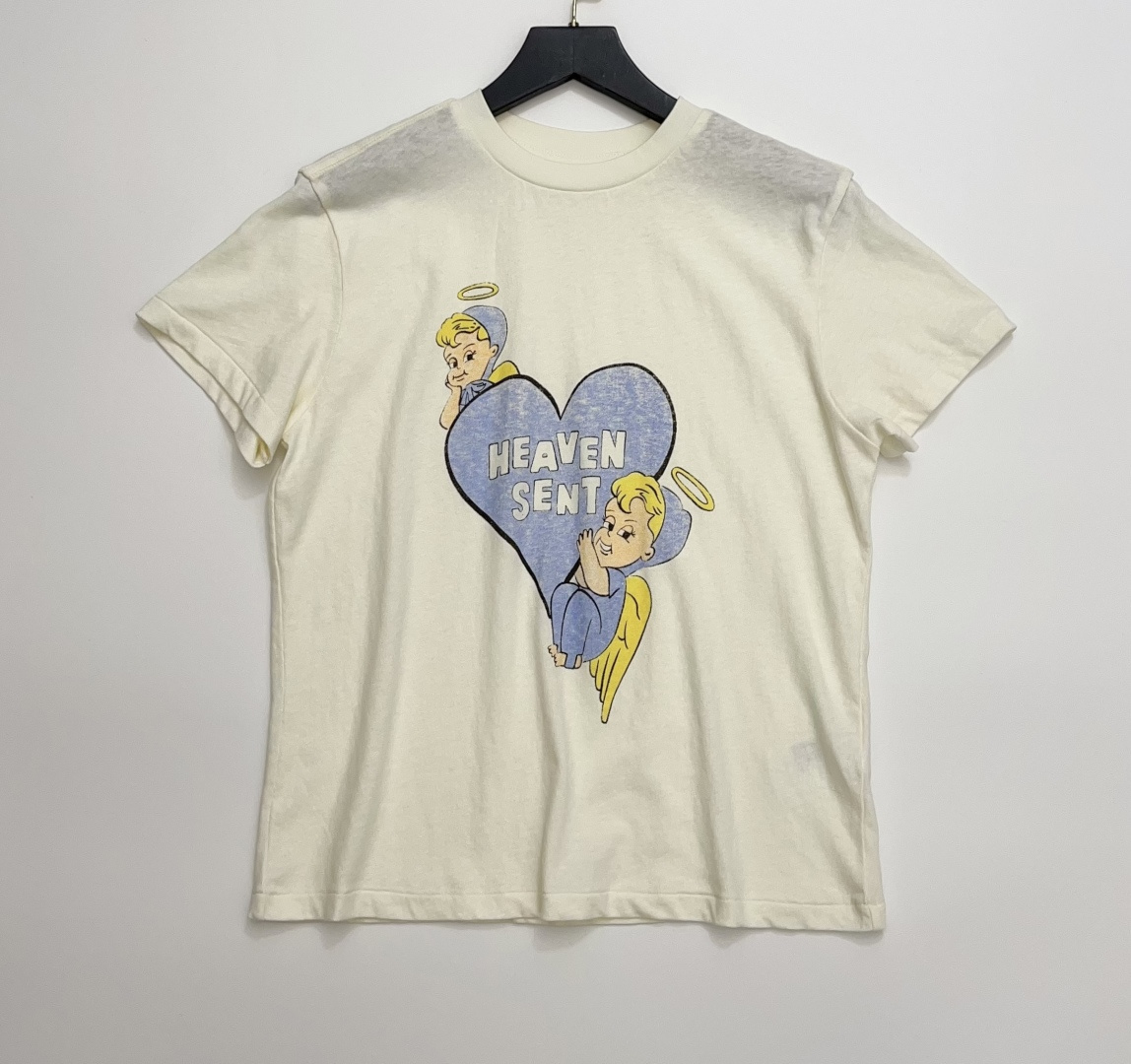 Indie Angel Heart Print Short Sleeve T-Shirt Top