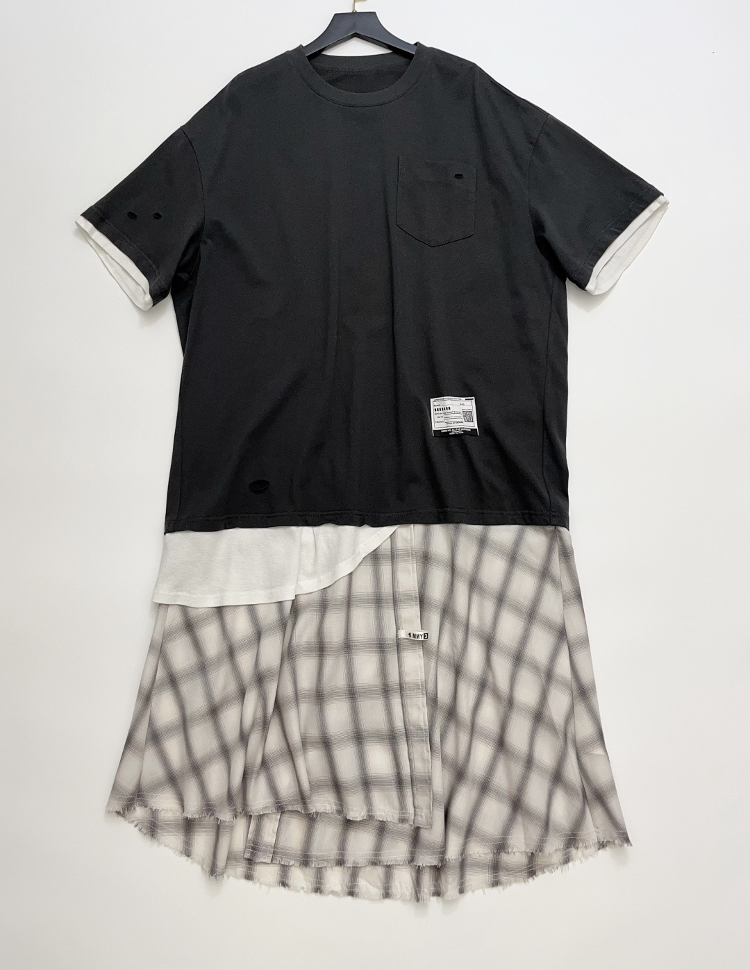 Casual Layered Spliced T-Shirt Dress