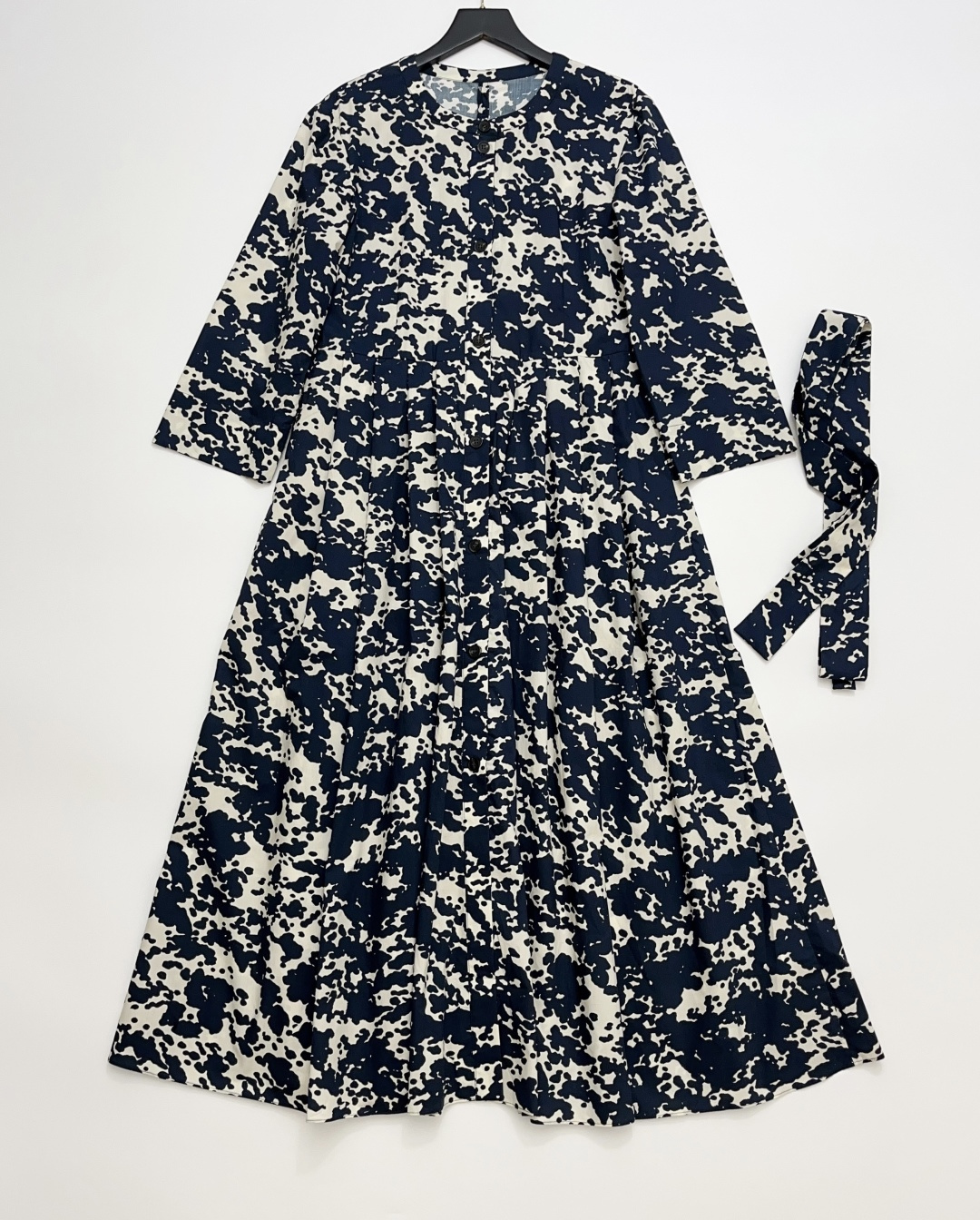 Max Mara Cotton Three-Quarter Sleeve Mid-Length Dress