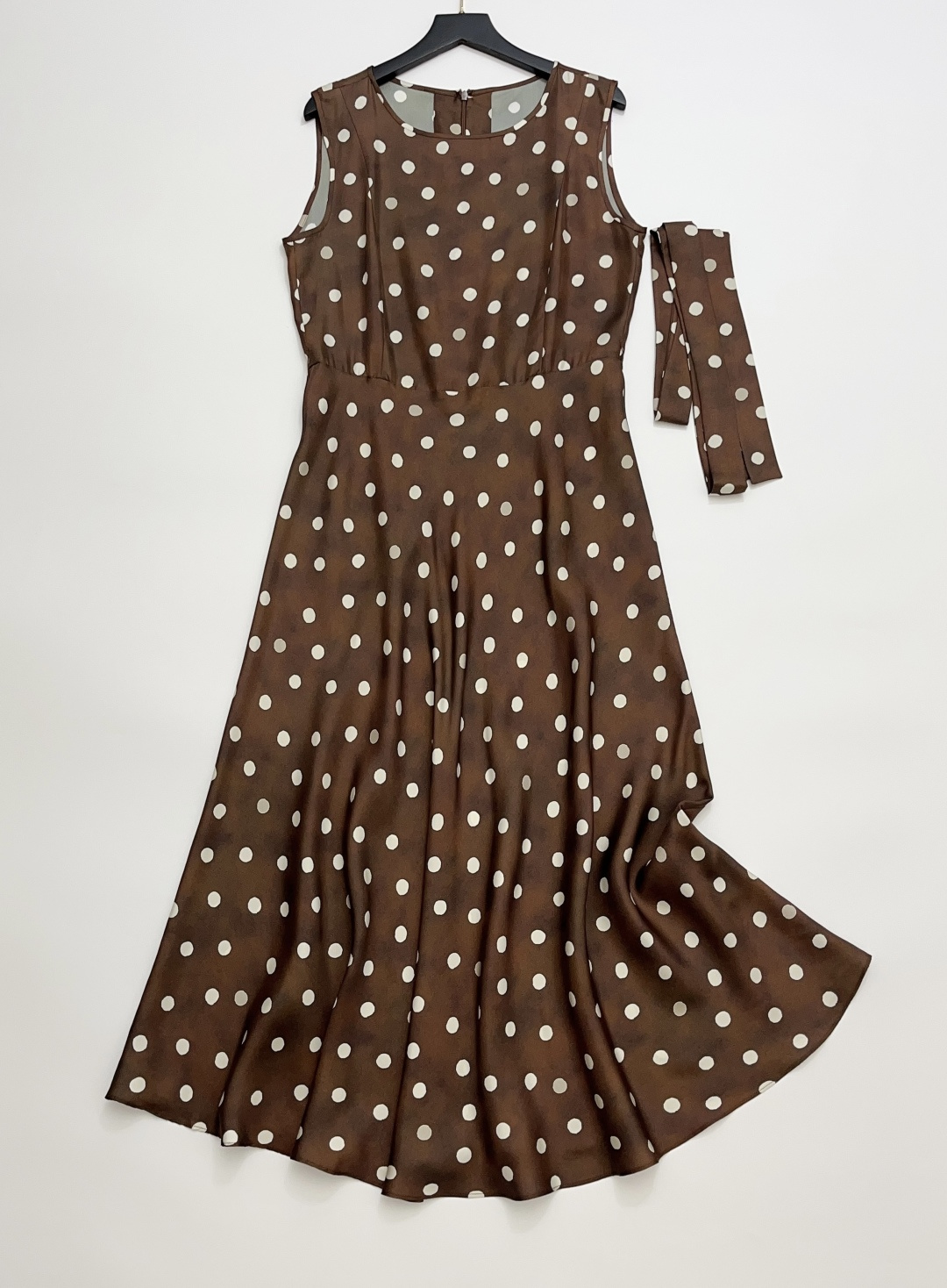 Max Mara S Max 2026 Spring/Summer New Women's Silk Polka Dot Printed Sleeveless Dress