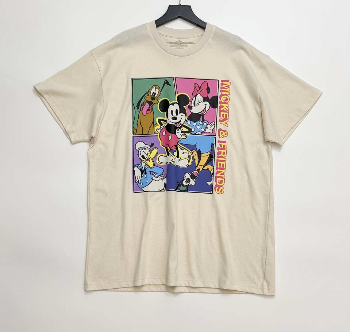 Archive Mickey Pattern Loose Youthful Short Sleeve T-Shirt