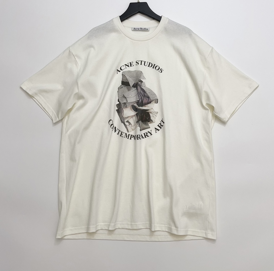 Acne Studios Shirt Print Loose Short Sleeve T-Shirt