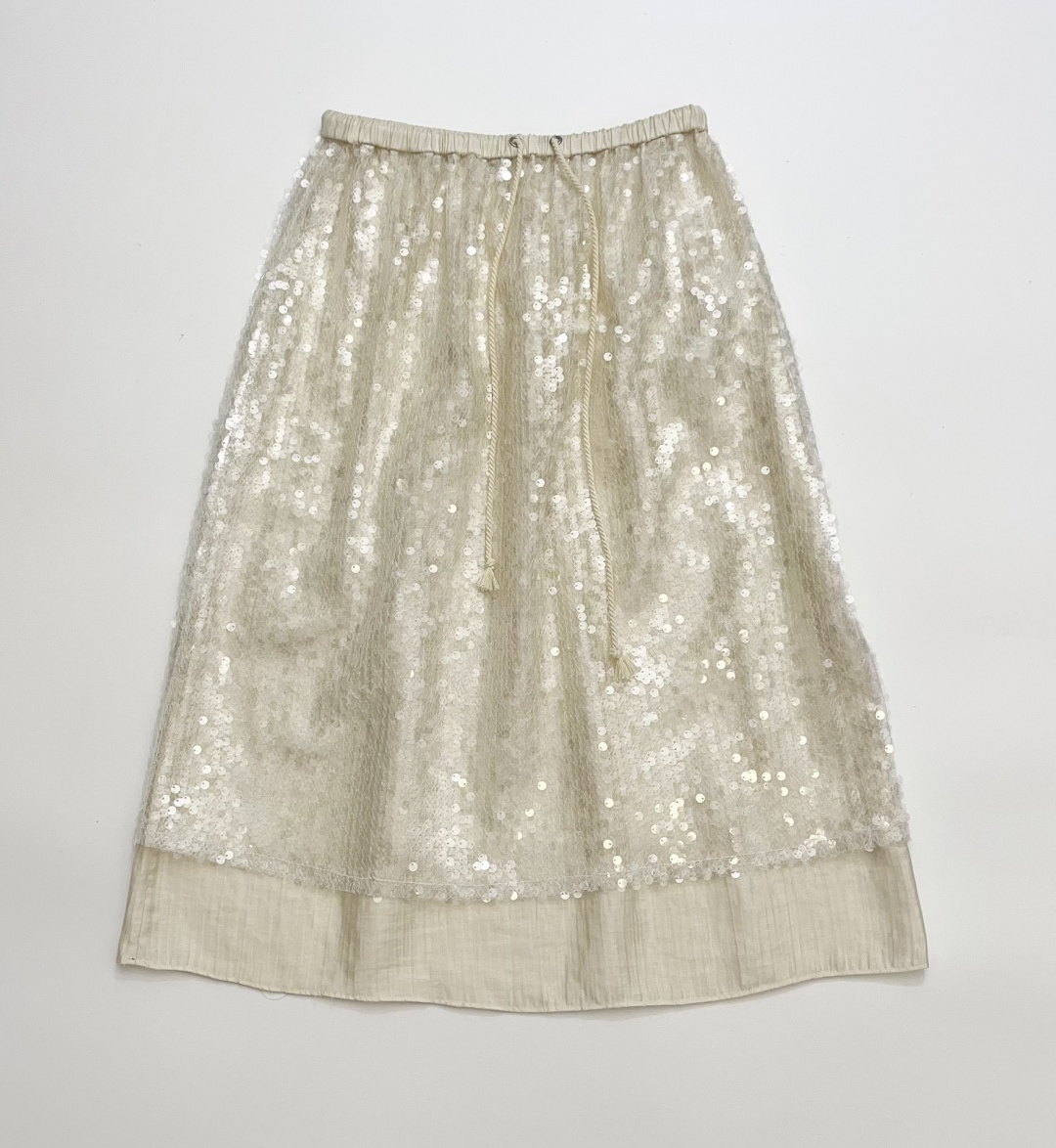 Dries Van Noten Sequin Design Elastic Waist Skirt