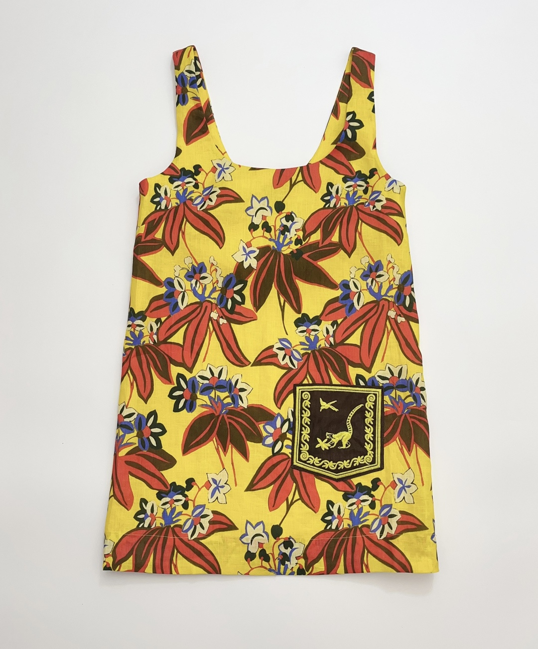Alémais LEO Yellow Print Cami Dress
