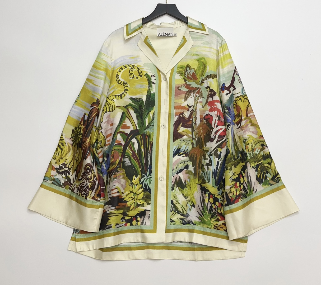 Alémais Jungle Tropical Print Loose Casual Shirt