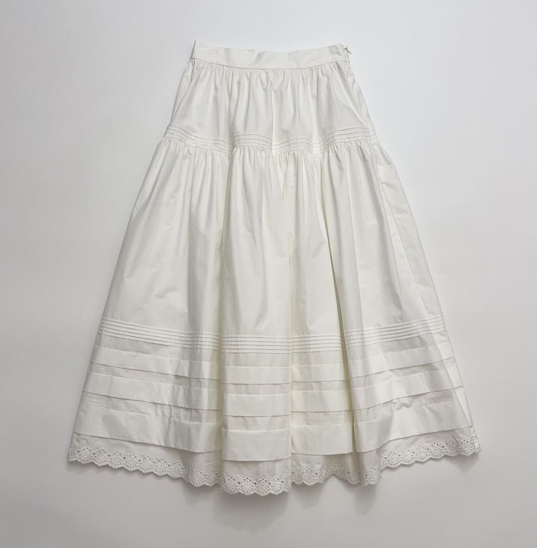Dôen Organic Cotton Lace Trim Skirt