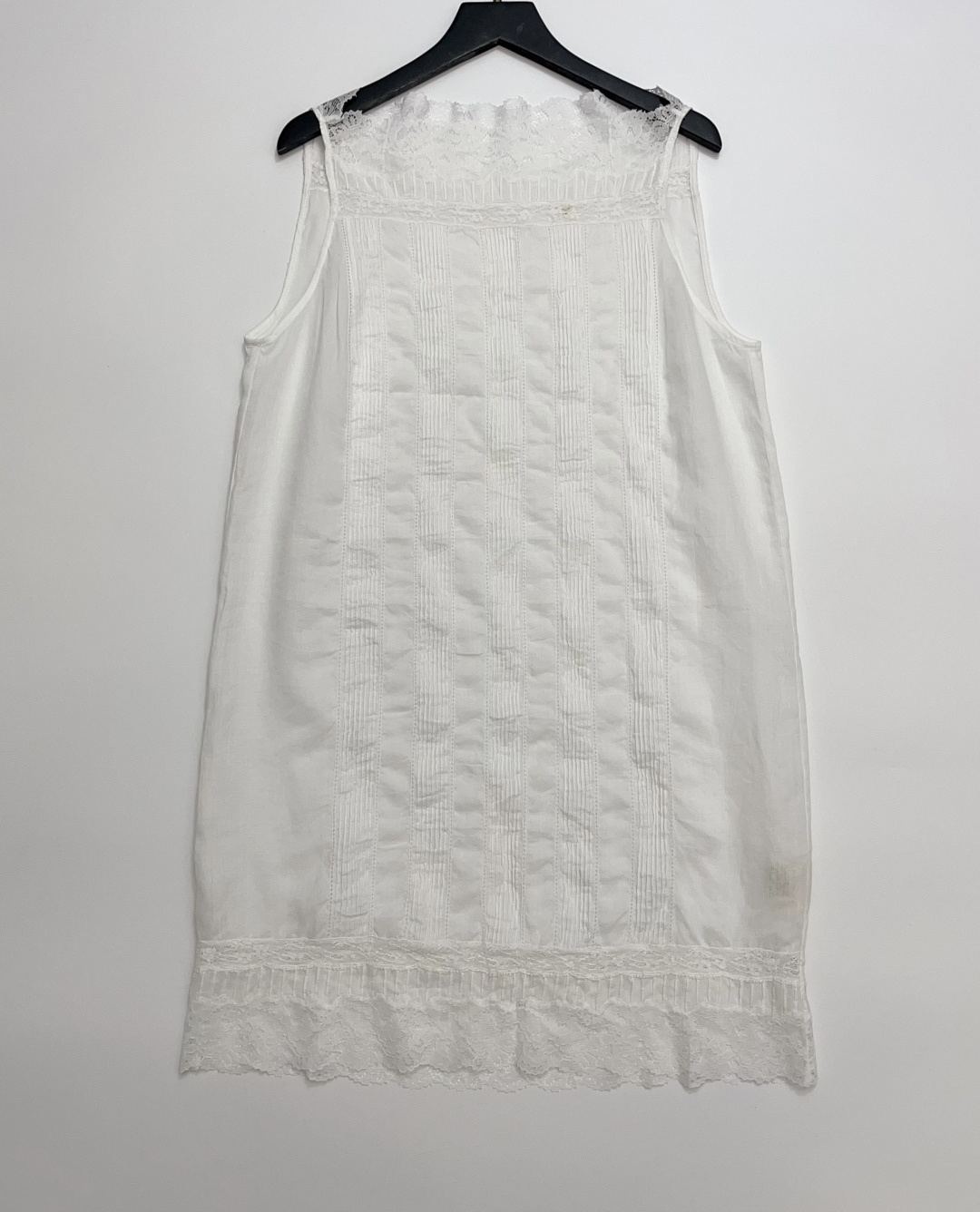 Dôen French H-Line Sheer Linen Long Vest Dress