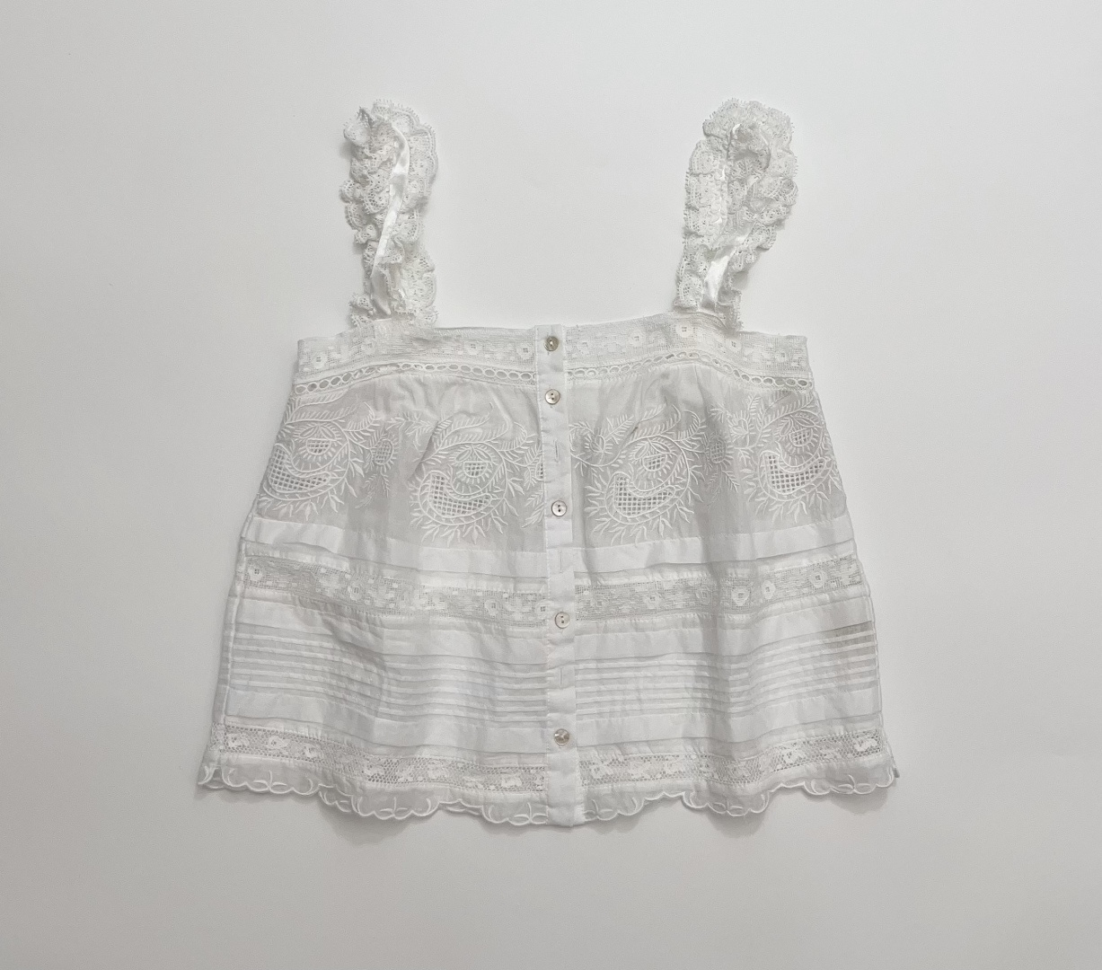 LoveShackFancy Button-Front Vest Top