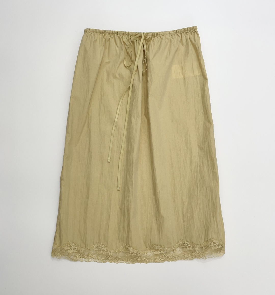 Yves Saint Laurent Yellow Lace Trim Patchwork Skirt