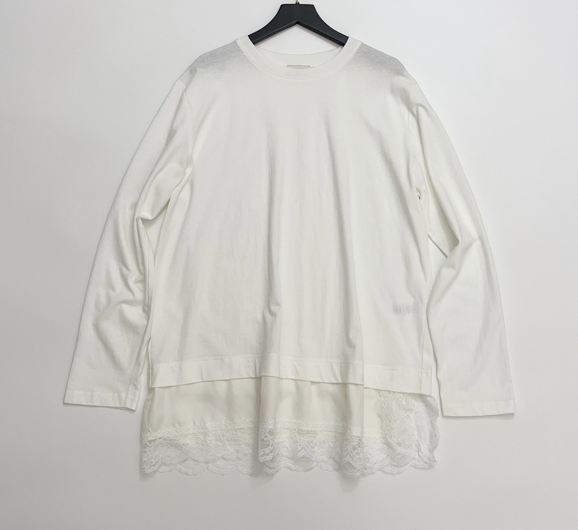 Lace Panel Long Sleeve T-Shirt
