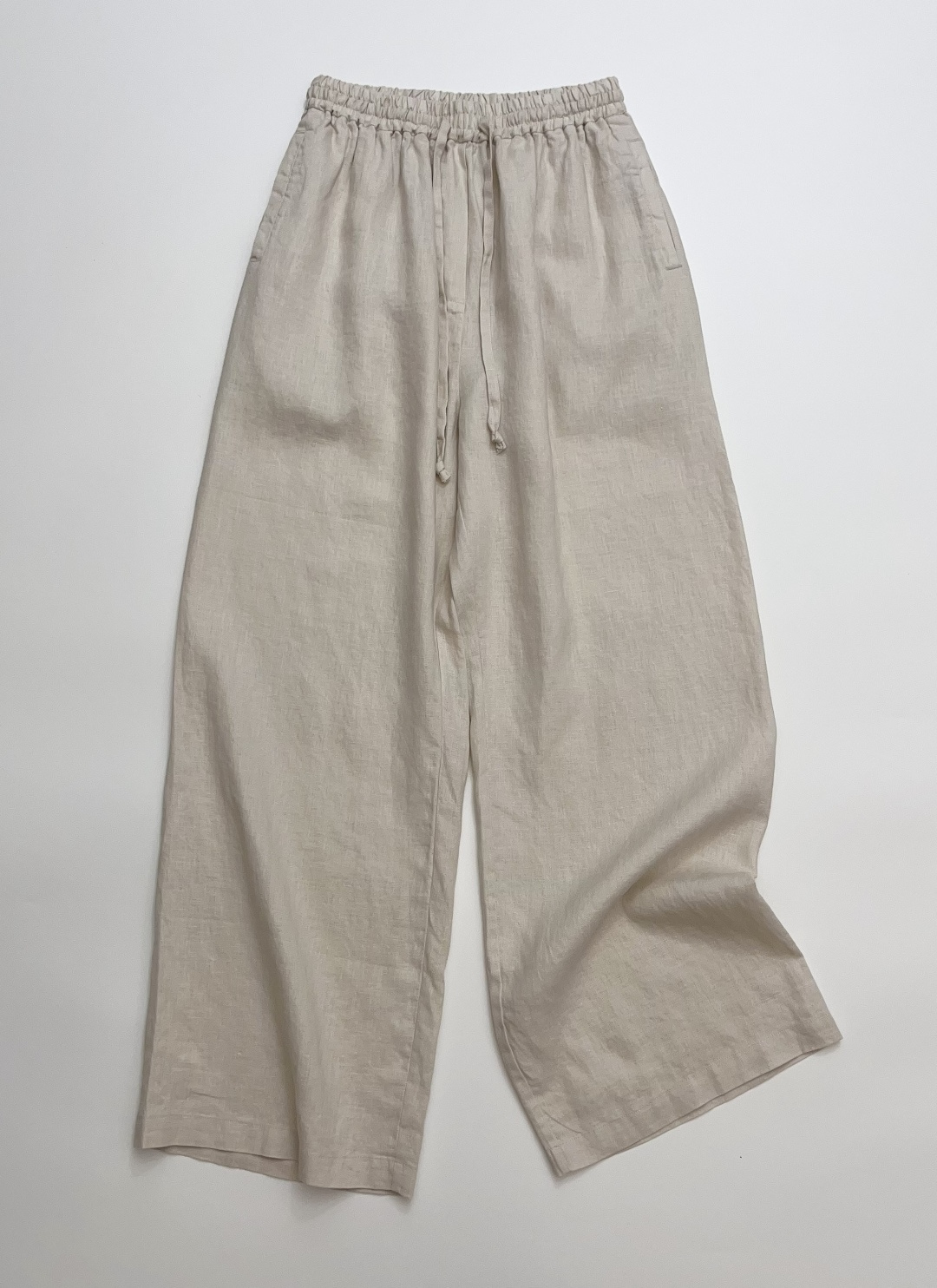 Into Elastic Waist Comfortable Linen Trousers