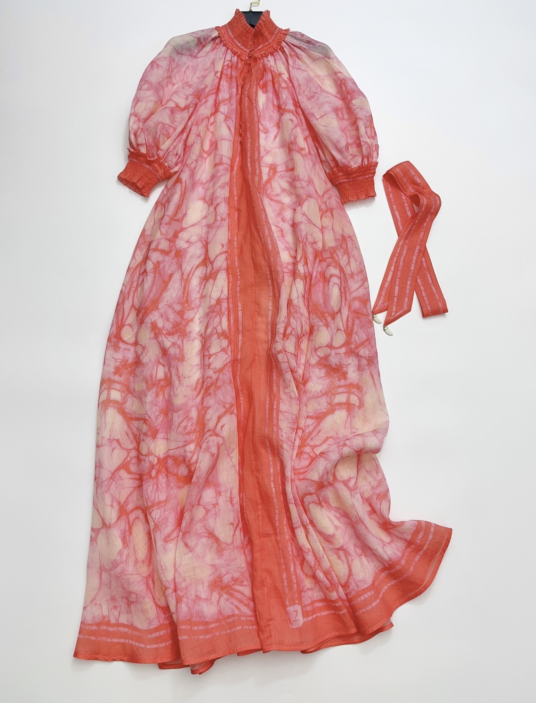 Zimmermann INDRA Ramie Pink Flowy Maxi Dress