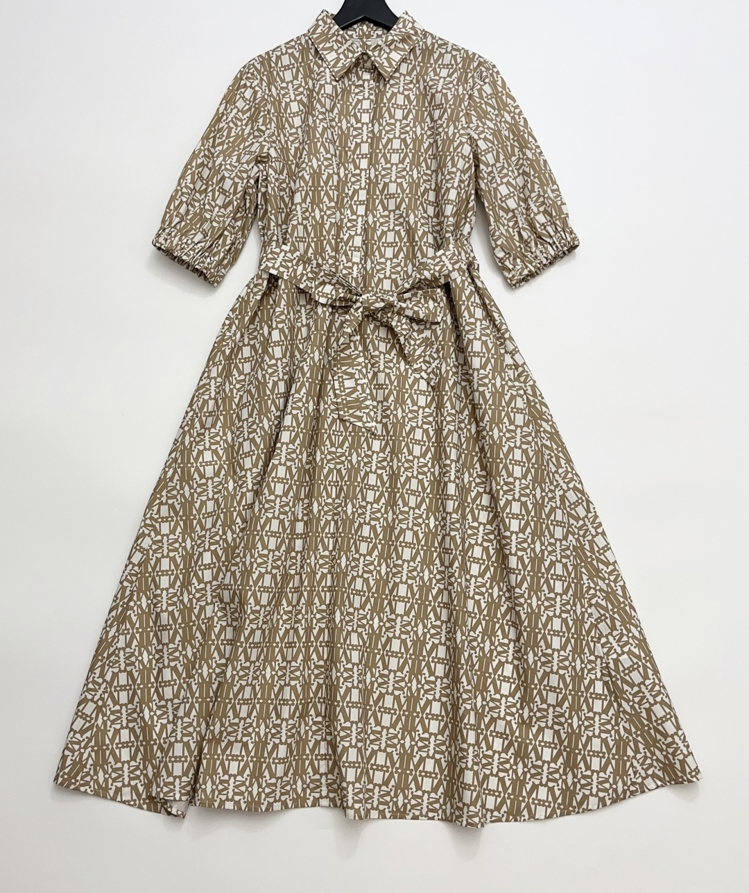 Max Mara Cotton Print Long Shirt Dress