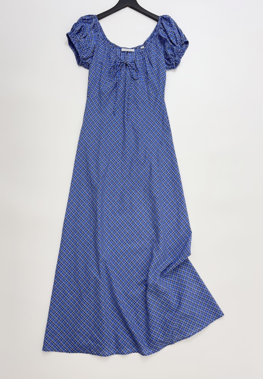 Dôen French Vintage Blue Gingham Dress