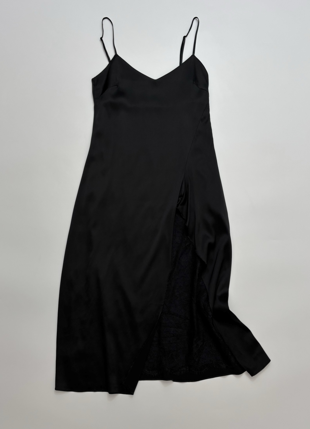 Acne Studios Black Adjustable Strap Slip Dress