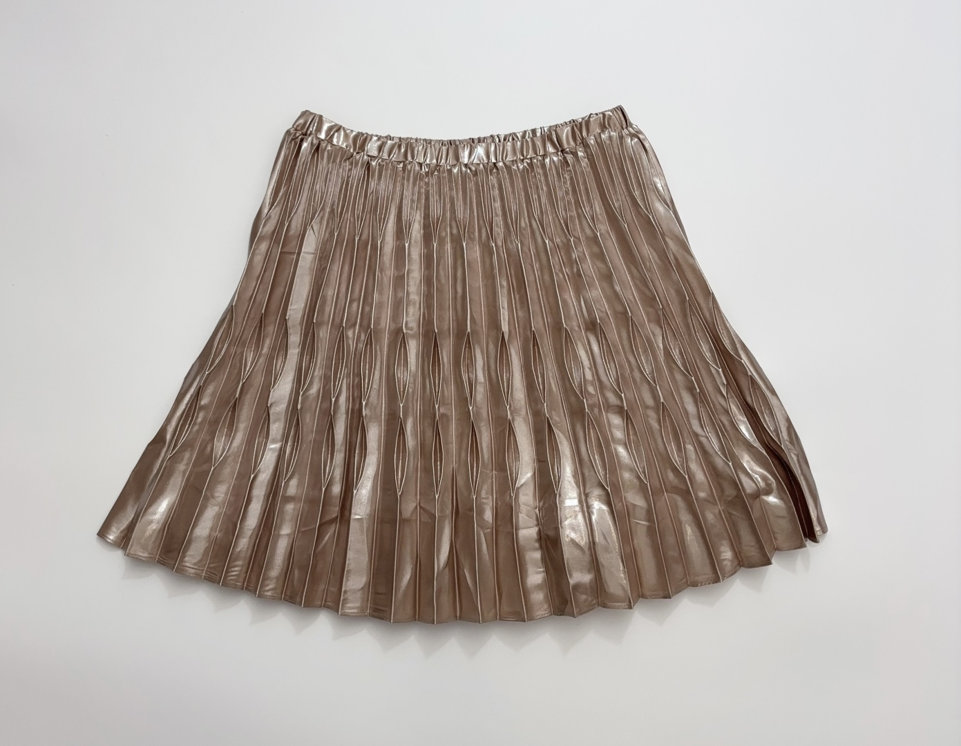 ICEDUST Glossy Pleated A-Line Mini Skirt