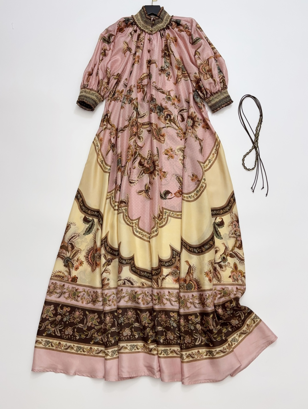 Zimmermann Silk Print Vintage Lantern Sleeve Vacation Dress Aster