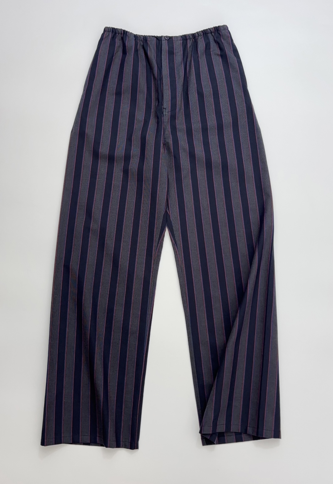 MM6 Maison Margiela High-Waist Striped Straight Wide-Leg Trousers