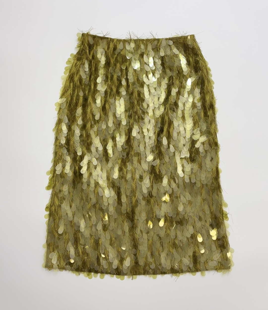 Heavy Embellished Sequin Fringe High-Waist Bodycon Skirt