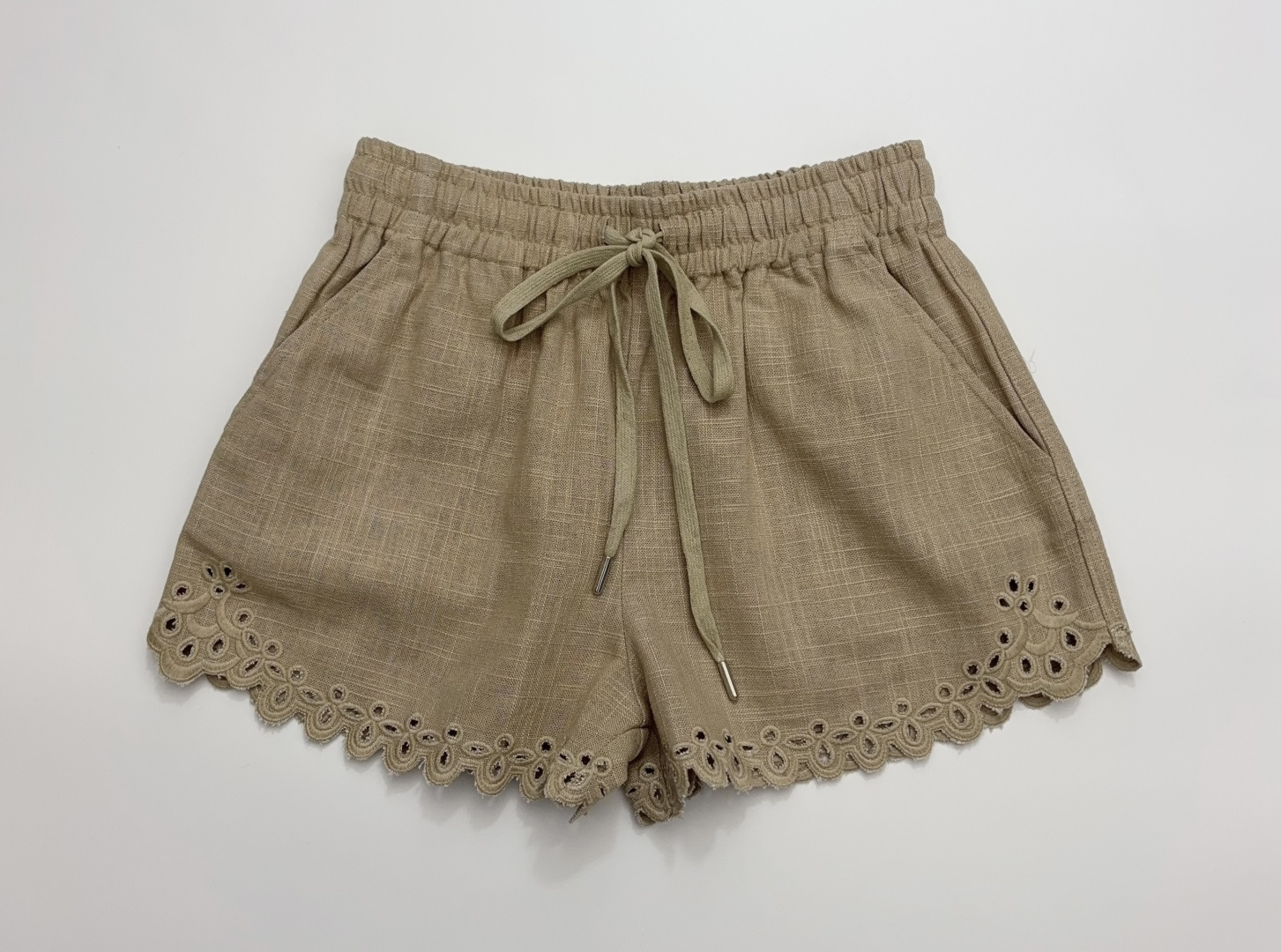 Isabel Marant Embroidered Cotton Loose Eyelet Shorts