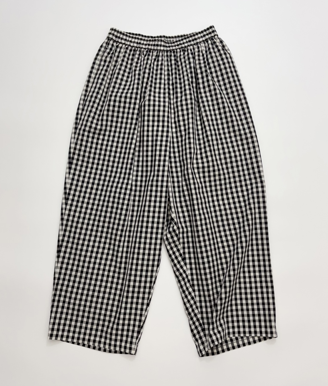 Toga Plaid Elastic Waist Loose Casual Pants