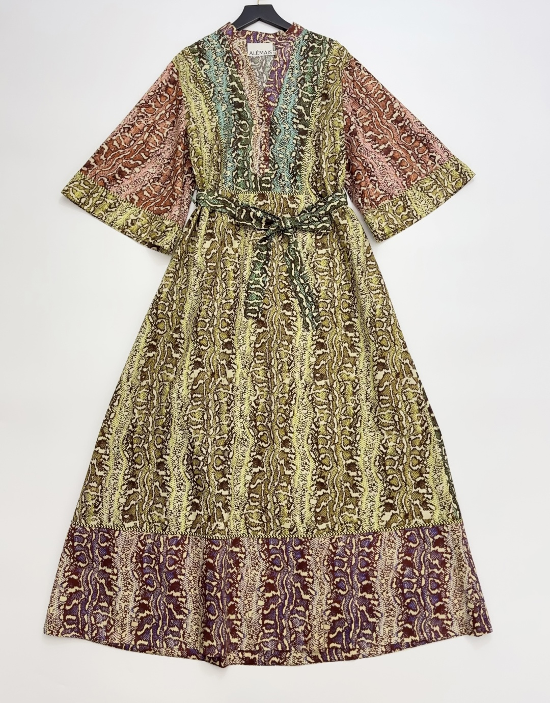 Alémais Organic Cotton Varna Woven Print Tie-Front Dress