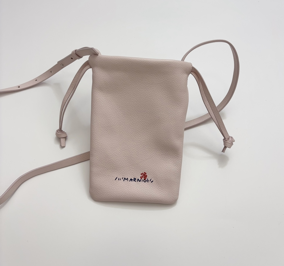 MARNI 2026 Spring/Summer Solid Color Logo Small Shoulder Crossbody Bag
