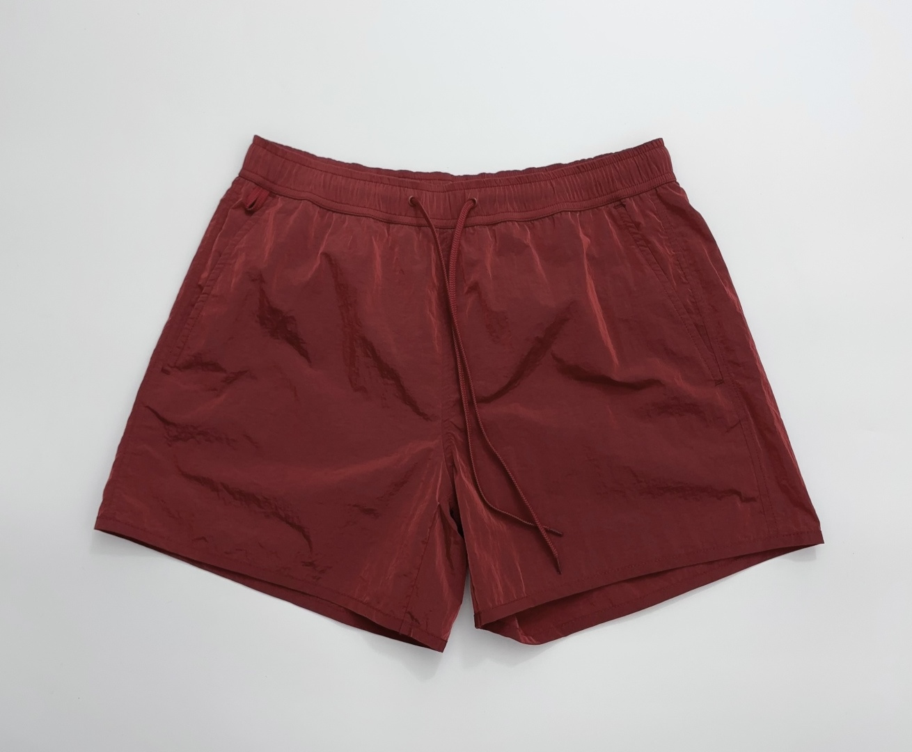 Minimalist Drawstring Elastic Waist Lightweight Nylon Quick-Dry Shorts