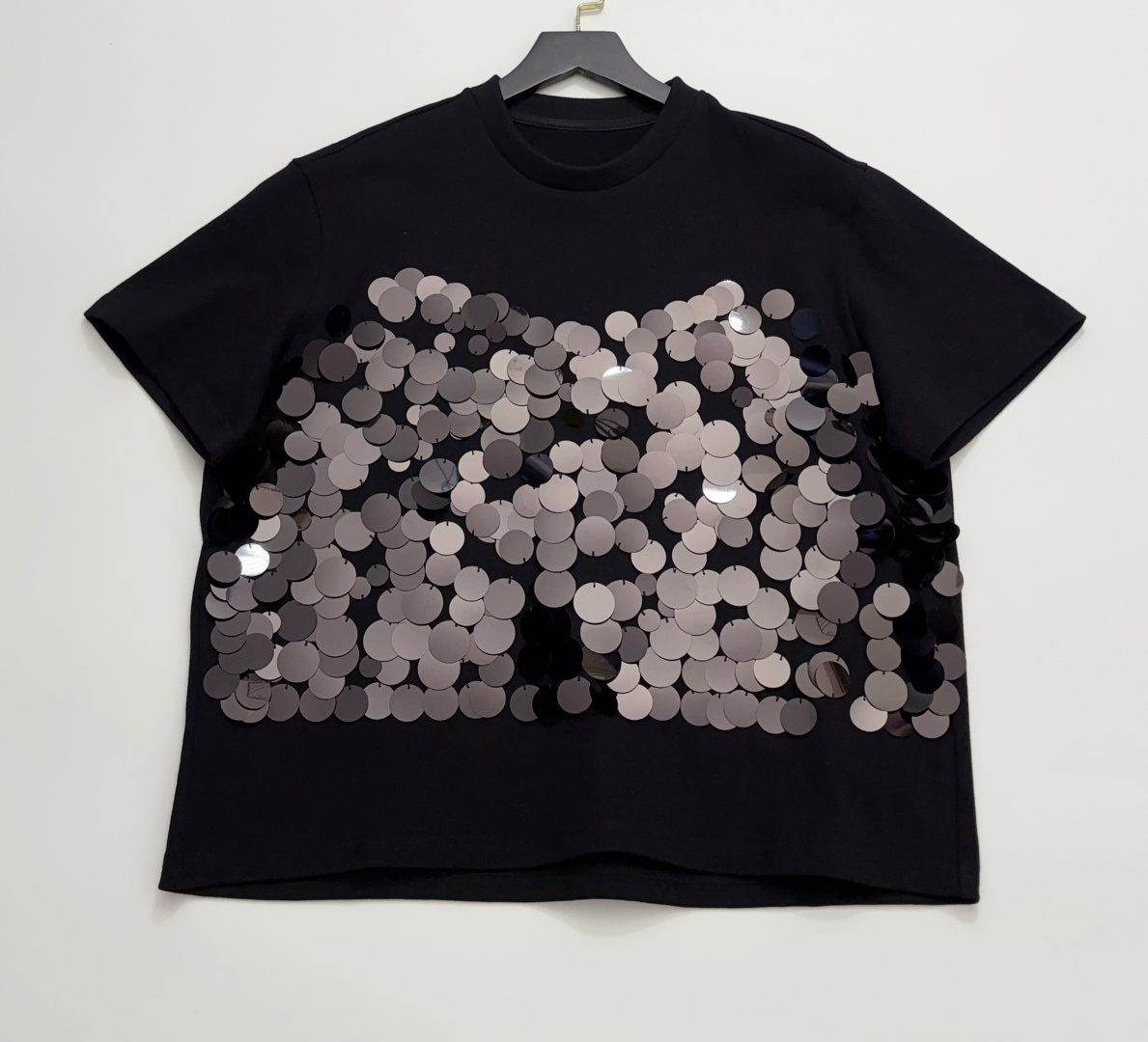 Sacai Dark Fashion Heavy Sequin Loose T-Shirt