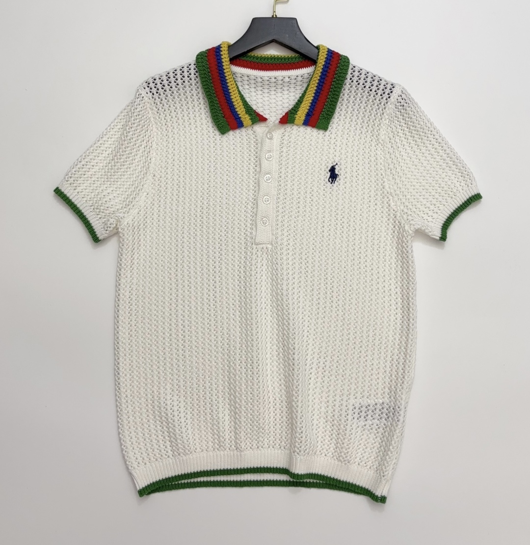 Ralph Lauren Polo Style Knitted Short Sleeve Polo Top