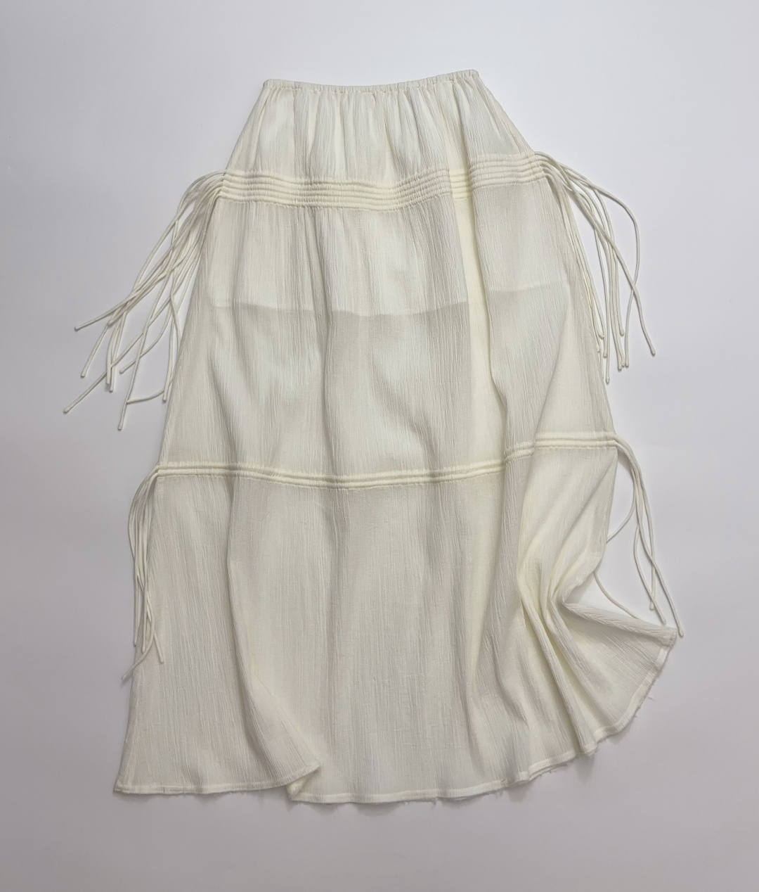 Totême Elegant Textured Drawstring Skirt