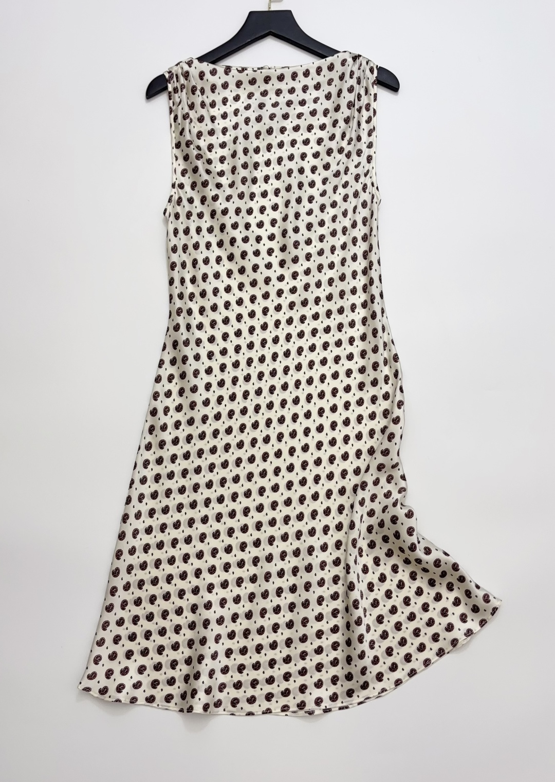 Dôen 2026 New French Style Sleeveless Slimming Cashew Print Silk Dress