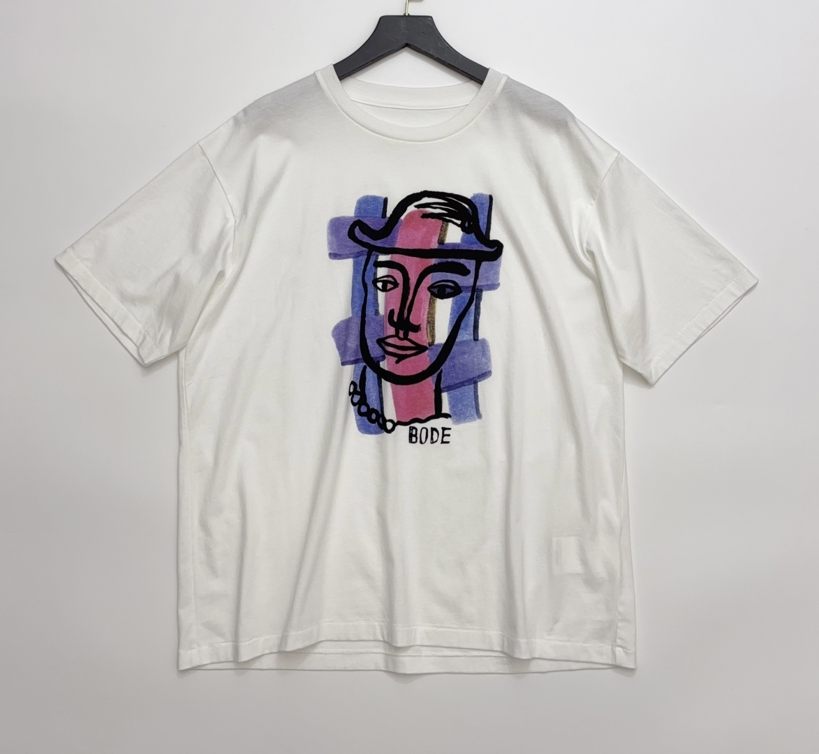 Bode Chapeau Print Cotton Knit T-Shirt