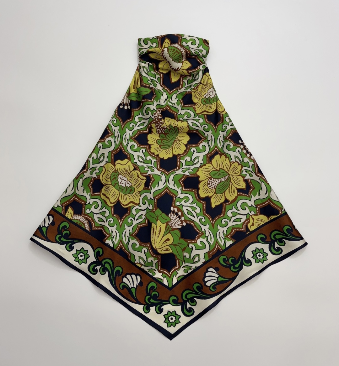 Alémais Vintage Open-Back Scroll Pattern Silk Camisole Top