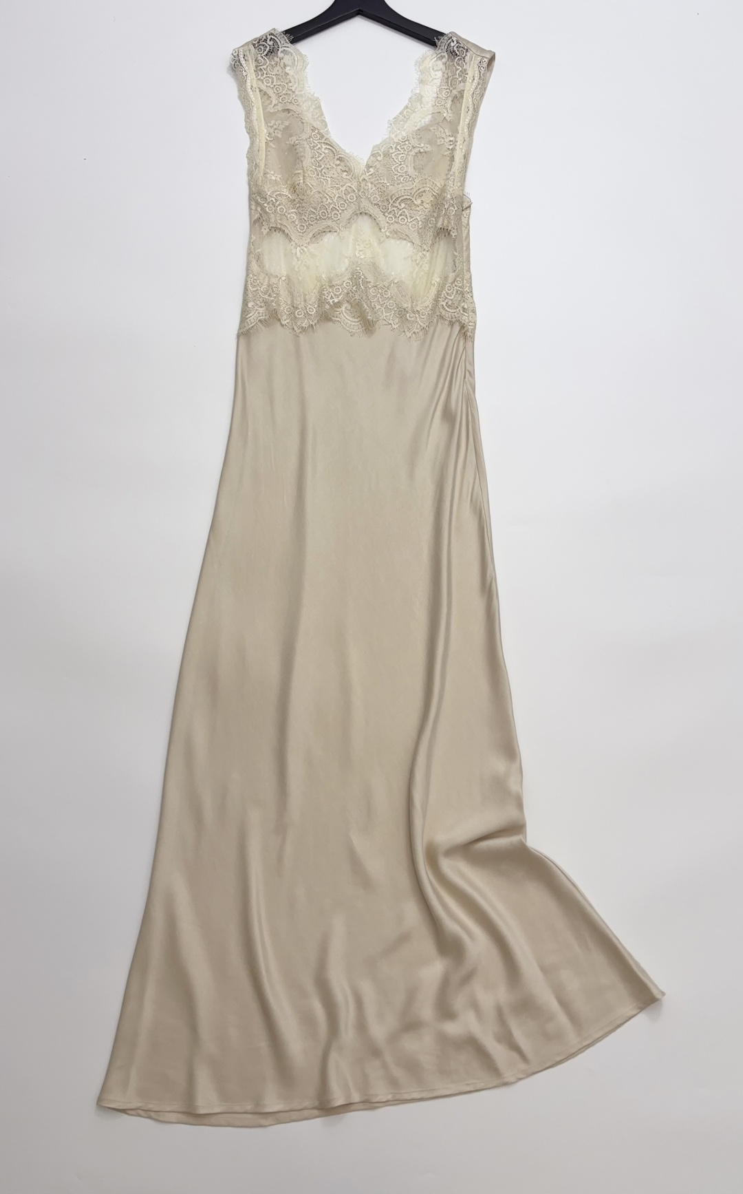 Third Form Elegant Lace Patchwork V-Neck Maxi Dress