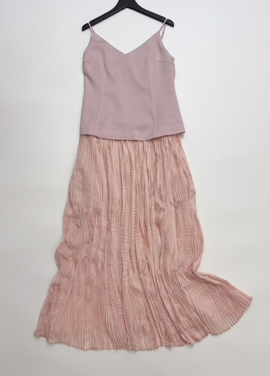 Sandro Patchwork Design Strappy Pleated Dress