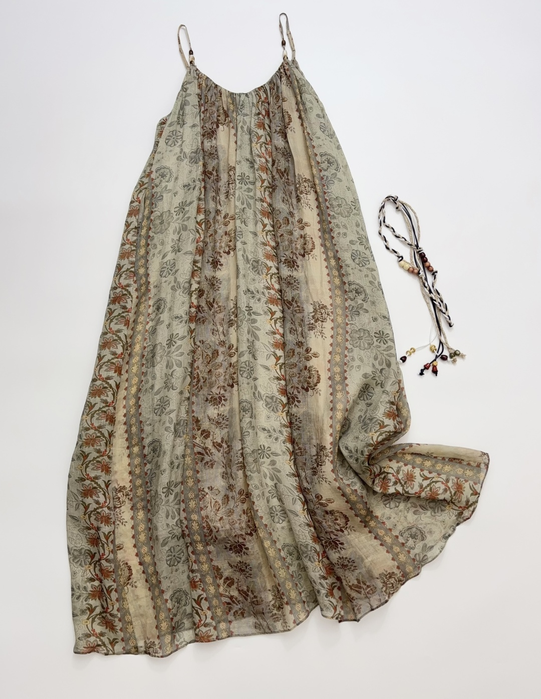 TIME Bohemian Resort Spaghetti Strap Long Dress